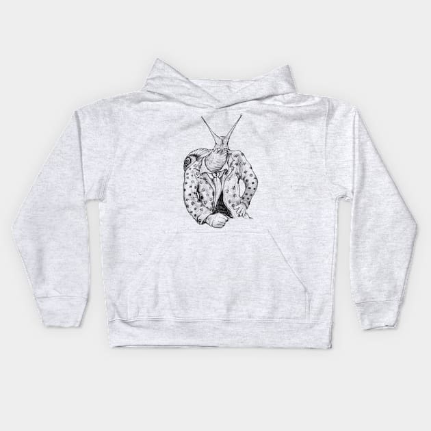 Escargot Kids Hoodie by Gregery James Miller